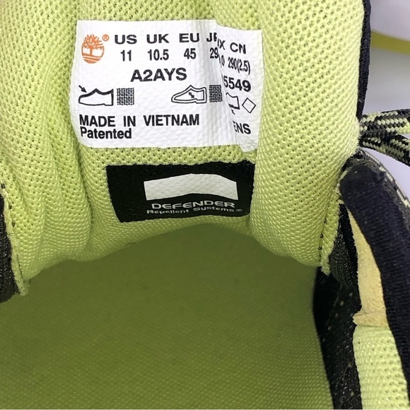 Timberland Mens Solar Wave Low Med Sneakers Dark Green Mesh 0A2AYS New Size 11 - Picture 6 of 9